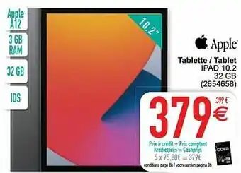 Cora Apple tablette - tablet ipad 10.2 32 gb aanbieding