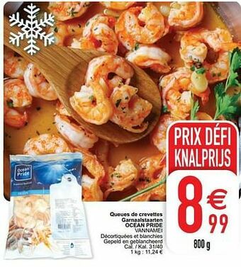 Cora Queues de crevettes garnaalstaarten ocean pride vannamei aanbieding