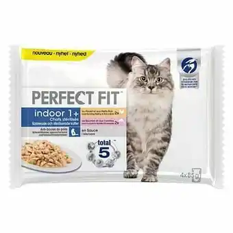 Zooplus Perfect Fit Sterilised Indoor Adult 1+ - 96 x 85 g (Kip & Zalm) aanbieding