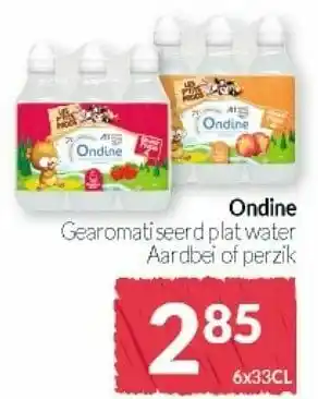 Intermarché Ondine gearomatiseerd plat water aardbei of perzik aanbieding
