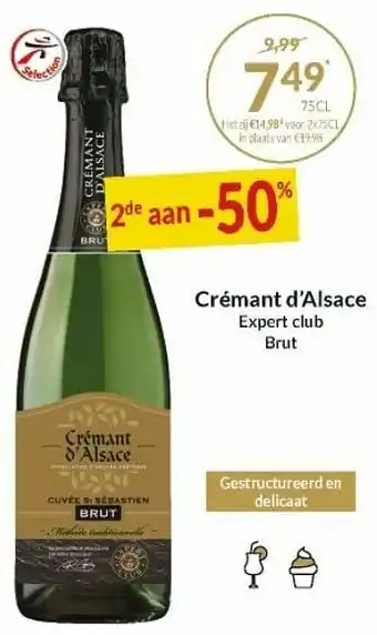 Intermarché Crémant d`alsace expert club brut aanbieding