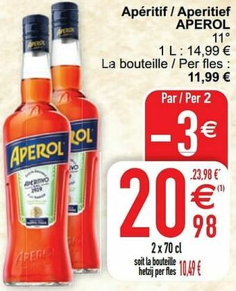 Cora Apéritif - aperitief aperol aanbieding