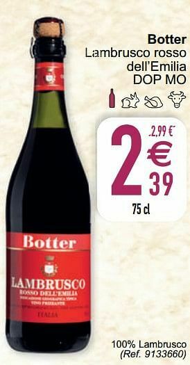 Cora Botter lambrusco rosso dell’emilia dop mo aanbieding