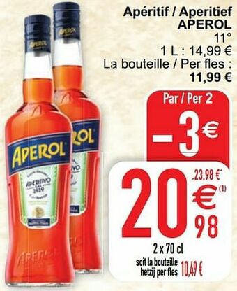Cora Apéritif - aperitief aperol aanbieding