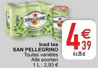 Cora Iced tea san pellegrino aanbieding