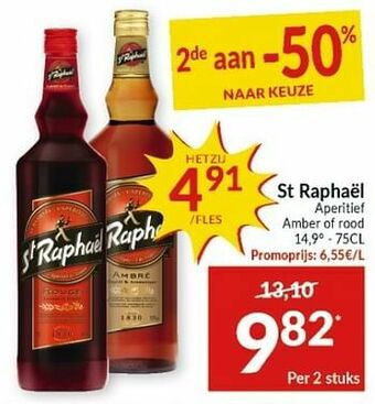 Intermarché St raphaël aperitief amber of rood aanbieding