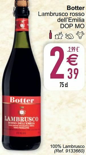 Cora Botter lambrusco rosso dell’emilia dop mo aanbieding
