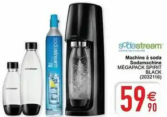 Cora Machine à soda sodamachine mégapack spirit black aanbieding