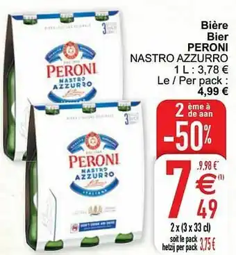 Bière bier peroni nastro azzurro
