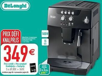 Cora Delonghi machine à espresso espressomachine esam04110bl aanbieding