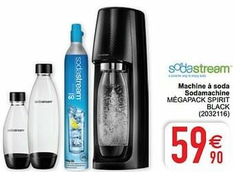 Machine à soda sodamachine mégapack spirit black
