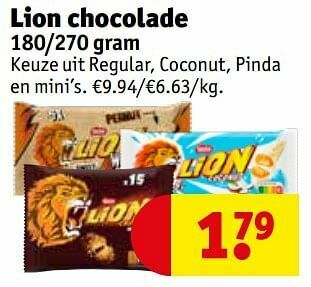 Kruidvat Lion chocolade aanbieding