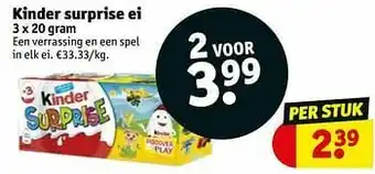 Kruidvat Kinder surprise ei aanbieding