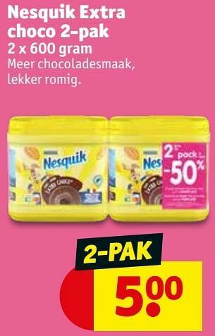 Kruidvat Nesquik extra choco aanbieding