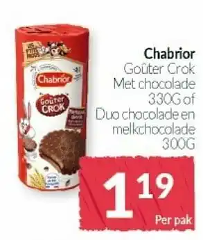 Intermarché Chabrior goûter crok met chocolade of duo chocolade en melkchocolade aanbieding