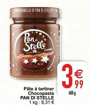 Cora Pâte à tartiner chocopasta pan di stelle aanbieding