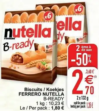 Cora Biscuits - koekjes ferrero nutella b-ready aanbieding