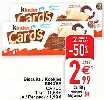 Cora Biscuits - koekjes kinder cards aanbieding