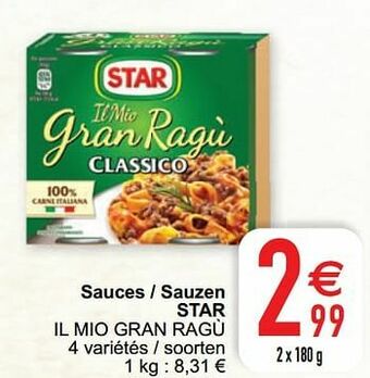 Cora Sauces - sauzen star il mio gran ragù aanbieding