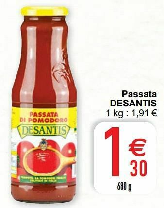 Cora Passata desantis aanbieding