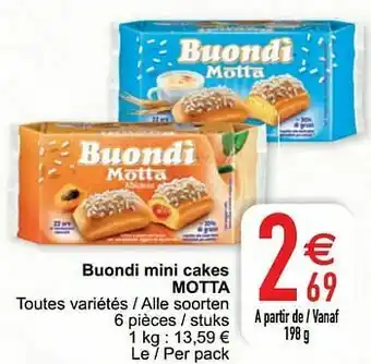 Cora Buondi mini cakes motta aanbieding