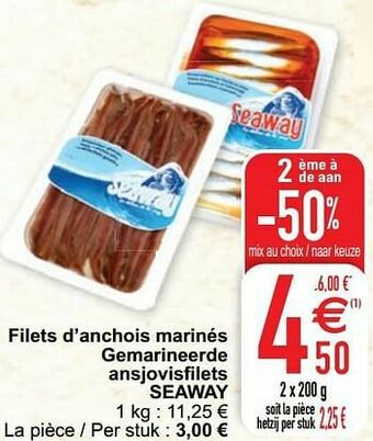 Filets d’anchois marinés gemarineerde ansjovisfilets seaway