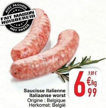 Cora Saucisse italienne italiaanse worst aanbieding