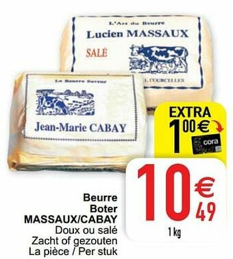 Cora Beurre boter massaux-cabay aanbieding