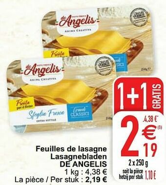 Cora Feuilles de lasagne lasagnebladen de angelis aanbieding