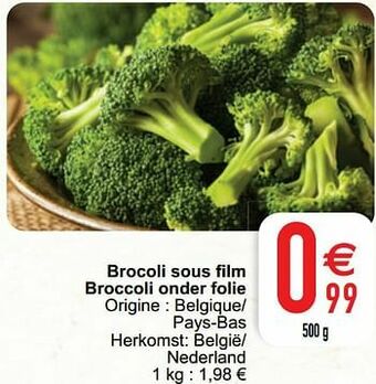 Cora Brocoli sous film broccoli onder folie aanbieding