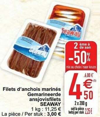 Cora Filets d’anchois marinés gemarineerde ansjovisfilets seaway aanbieding
