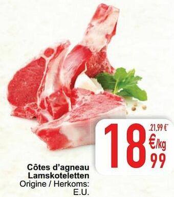 Côtes d’agneau lamskoteletten