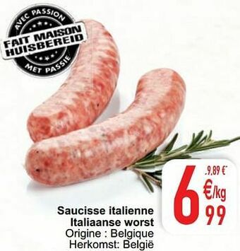 Cora Saucisse italienne italiaanse worst aanbieding
