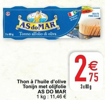 Cora Thon à l’huile d’olive tonijn met olijfolie as do mar aanbieding