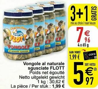 Cora Vongole al naturale sgusciate flott aanbieding