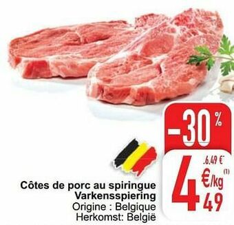 Cora Côtes de porc au spiringue varkensspiering aanbieding
