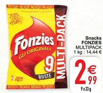 Cora Snacks fonzies multipack aanbieding