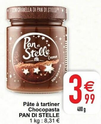 Cora Pâte à tartiner chocopasta pan di stelle aanbieding