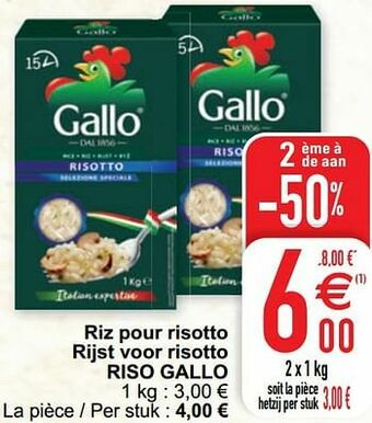 Cora Riz pour risotto rijst voor risotto riso gallo aanbieding