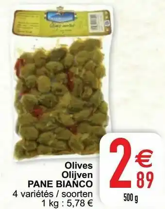 Olives olijven pane bianco