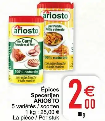 Épices specerijen ariosto