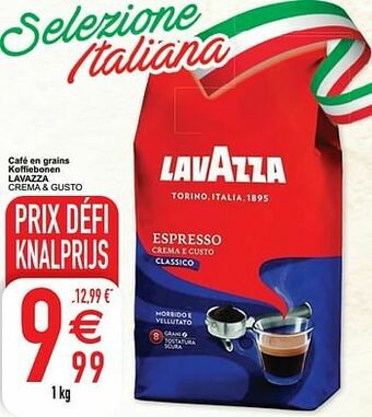 Cora Café en grains koffiebonen lavazza crema + gusto aanbieding
