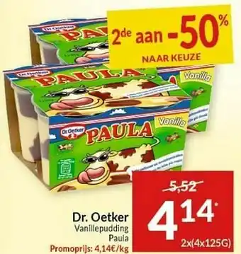 Intermarché Dr. oetker vanillepudding paula aanbieding
