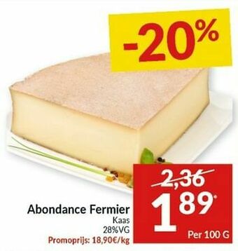 Intermarché Abondance fermier kaas aanbieding