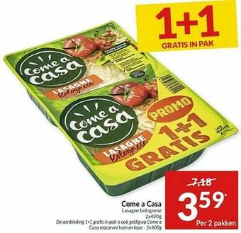Intermarché Come a casa lasagne bolognese aanbieding