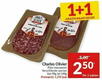 Intermarché Charles olivier fijne vleeswaren aanbieding