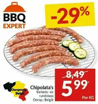 Intermarché Chipolata`s varkens-en rundvlees aanbieding
