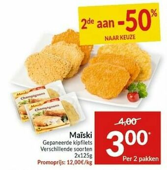 Intermarché Maïski gepaneerde kipfilets aanbieding