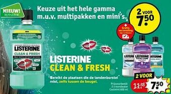 Kruidvat Mondwater coolmint aanbieding