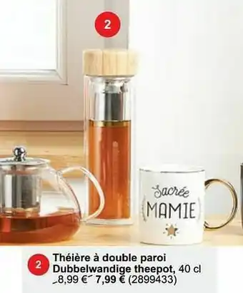 Cora Théière à double paroi dubbelwandige theepot aanbieding